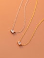 925 Sterling Silver With 18k Gold Plated Delicate Geometric Birthday Necklaces