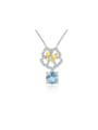 925 Sterling Silver With White Gold Plated Delicate Butterfly Necklaces