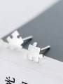 925 Sterling Silver With Puzzle Stud Earrings