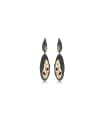 925 Sterling Silver With 18k Gold Plated Vintage Geometric Drop Earrings