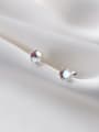 925 Sterling Silver With Lucite Round Stud Earrings