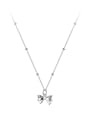 925 Sterling Silver With 18k Gold Plated Delicate Bowknot Necklaces