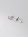 925 Sterling Silver With Cubic Zirconia Eyes Stud Earrings