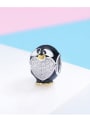 925 silver cute penguin charm