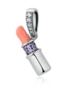 925 silver cute lipstick charm