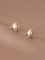 925 Sterling Silver With 18k Gold Plated Delicate Triangle Stud Earrings