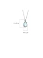 925 Sterling Silver With Delicate Water Drop Birthday Necklaces