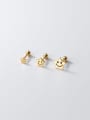 925 Sterling Silver With 18k Gold Plated Cute Star Stud Earrings