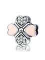 925 silver four-leaf clover charm