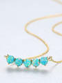 925 Sterling Silver With Gold Plated opal Necklaces