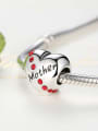 925 silver cute heart charm