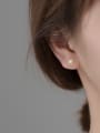 925 Sterling Silver With 18k Gold Plated Delicate Flower Stud Earrings