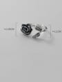 925 Sterling Silver With Antique Silver Plated Personalized Flower Statement Rings