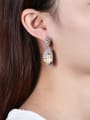 925 Sterling Silver With 18k Gold Plated Personalized Geometric Drop Earrings