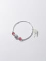 925 Sterling Silver With Raw Crystal Geometric Bangles