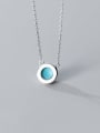 925 Sterling Silver With Turquoise Round Necklaces