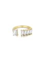 925 Sterling Silver With 18k Gold Plated Personalized Geometric Band Rings