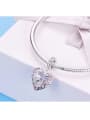 925 silver cute heart charm