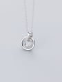 925 Sterling Silver With Cubic Zirconia Round Necklaces