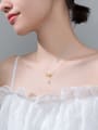 925 Sterling Silver With 18k Gold Plated Delicate Bowknot Necklaces