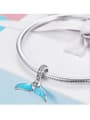 925 silver blue fishtail charm