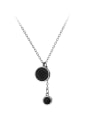 925 Sterling Silver With Rose Gold Plated Simplistic Round Necklaces