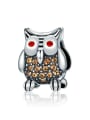 925 silver cute owl charm