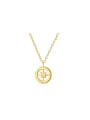 925 Sterling Silver With 18k Gold Plated Delicate Round Necklaces