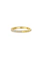 925 Sterling Silver With 18k Gold Plated Delicate Geometric Band Rings