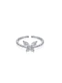 925 Sterling Silver With 18k Gold Plated Delicate Butterfly Band Rings