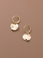 925 Sterling Silver With 18k Gold Plated Simplistic Geometric Drop Earrings