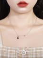 925 Sterling Silver With White Gold Plated Bow and arrow Delicate Necklaces