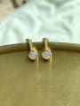 925 Sterling Silver With 18k Gold Plated Delicate Stud Earrings