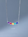 925 Sterling Silver With Enamel Smile Necklaces