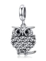 925 silver cute owl charm