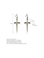 925 Sterling Silver With 18k Gold Plated Personalized Cross Drop Earrings