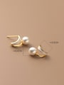 925 Sterling Silver With 18k Gold Plated Delicate Geometric Earrings