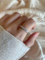 925 Sterling Silver With White Gold Plated Delicate Band Rings