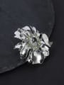 925 Sterling Silver With White Gold Plated Vintage Flower Brooches