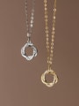 925 Sterling Silver With 18k Gold Plated Delicate Geometric Necklaces