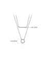 925 Sterling Silver With Rose Gold Plated Personalized Geometric Party Multi Strand Necklaces