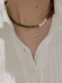 925 Sterling Silver With  Gemstone Bamboo Necklaces