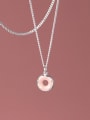 925 Sterling Silver With Cute Round Birthday Necklaces