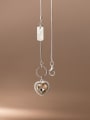 925 Sterling Silver With Cubic Zirconia Heart Necklaces