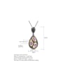 925 Sterling Silver With 18k Gold Plated Vintage Water Drop Necklaces