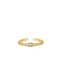 925 Sterling Silver With 18k Gold Plated Delicate Geometric Band Rings