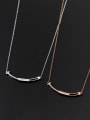 925 Sterling Silver With Rose Gold Plated Delicate Geometric Necklaces