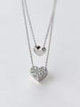 925 Sterling Silver With Delicate Heart Birthday Necklaces