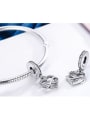 925 silver cute heart charm