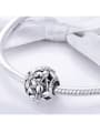 925 silver cute flower charm